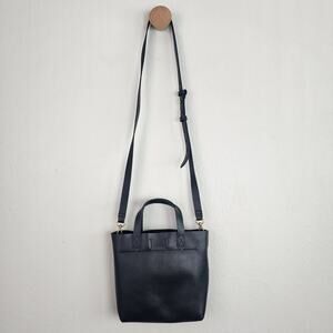 Madewell Transport Crossbody Bag Black Leather NEW